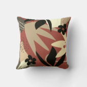 テラコッタ芸術的抽象芸術トロピカル装飾用クッション クッション (裏面)