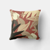 テラコッタ芸術的抽象芸術葉装飾用クッション クッション (裏面)