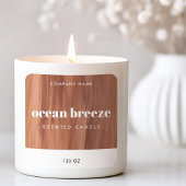 テラコッタ茶色のブラシストロークの正方形の製品ラベル スクエアシール