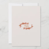 テラコッタ葉のクリーンモダン結婚式招待状 招待状 (裏面)