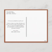 テラコッタ親愛サンタがクリスマスを説明しよう シーズンポストカード (裏面)