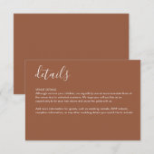 テラコッタ詳細同封カード エンクロージャーカード (正面/裏面)