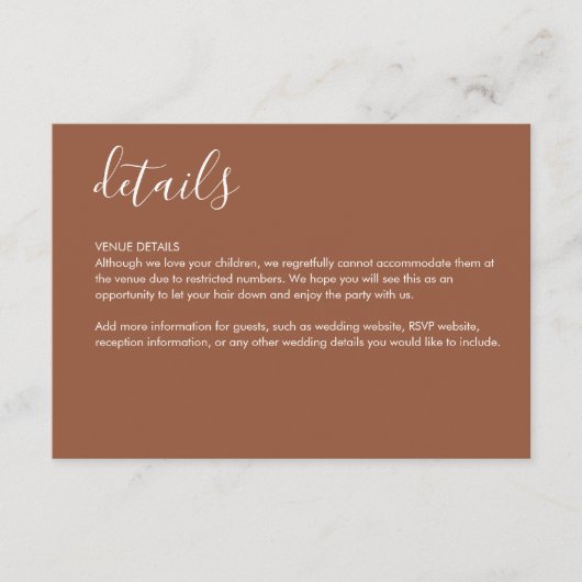 テラコッタ詳細封入カード エンクロージャーカード (正面)