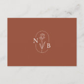 テラコッタ贈答書ボホ結婚の願い井戸 エンクロージャーカード (裏面)