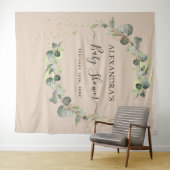 テラコッタ赤ちゃんシャワー写真ブース背景 タペストリー (インサイチュ(横))