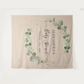 テラコッタ赤ちゃんシャワー写真ブース背景 タペストリー (正面(横))