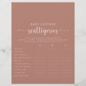 テラコッタ赤ちゃんシャワーScategoriesゲーム (正面)