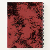 テラコッタ赤大理石テクスチャ ノートブック (裏面)
