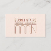 テラコッタ赤面ミニマルアーキテクチャウィンドウドア 名刺 (正面)