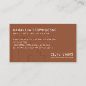 テラコッタ赤面建築家の階段のドア窓 名刺 (裏面)