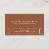 テラコッタ赤面建築窓ドアロゴ 名刺 (裏面)