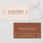 テラコッタ赤面建築窓ドアロゴ 名刺 (正面/裏面)