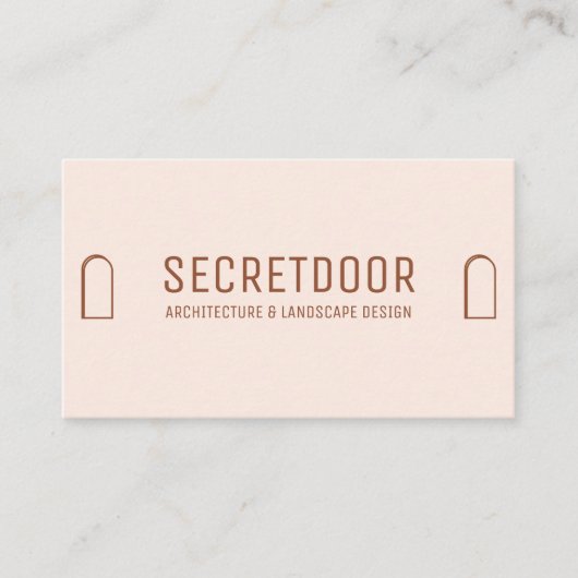 テラコッタ赤面建築窓ドアロゴ 名刺 (正面)