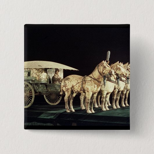 テラコッタ軍隊、秦 缶バッジ (正面)