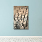 テラコッタ軍、中国 キャンバスプリント (インサイチュ (ウッドフロア))