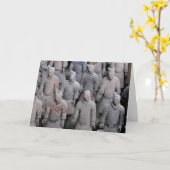 テラコッタ軍、西安、中国- カード (黄色い花)