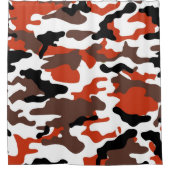 テラコッタ迷彩柄 シャワーカーテン (正面)