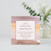 テラコッタ金ゴールドボヘミアン結婚式招待状 招待状 (スタンド正面)