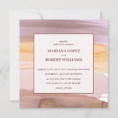 テラコッタ金ゴールドボヘミアン結婚式招待状 招待状 (正面)