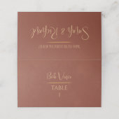 テラコッタ金ゴールドロマンチックウォームボホラックス結婚ズ プレイスカード (外部開封)