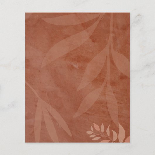 テラコッタ金ゴールド秋の結婚式PHOTO日付を保存 チラシ (裏面)