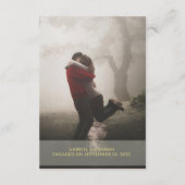 テラコッタ金ゴールド結婚写真のQR Cdエンクロージャカード エンクロージャーカード (裏面)