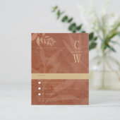 テラコッタ金ゴールド葉秋の結婚式モダン (スタンド正面)