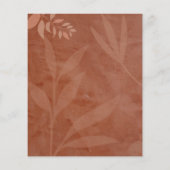 テラコッタ金ゴールド葉秋の結婚式モダン (裏面)