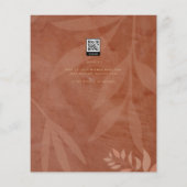 テラコッタ金ゴールド葉秋の結婚式モダン チラシ (裏面)