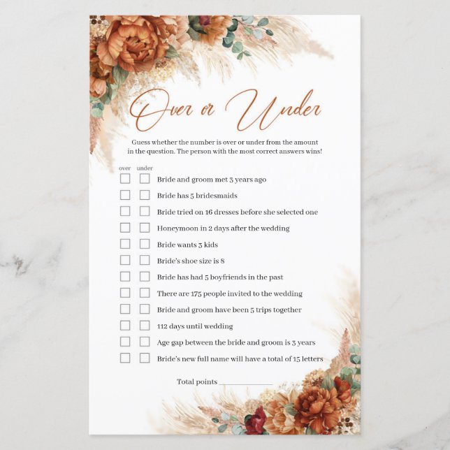 テラコッタ銅フローラパンパスオーバーまたはアンダーゲーム (正面)