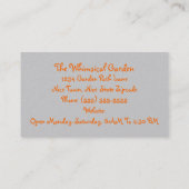 テラコッタ陶器ガーデンデコレーション（写真） 名刺 (裏面)