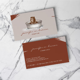 テラコッタ陶磁器彫刻作品 名刺