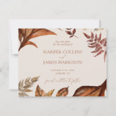 テラコッタ離れのアイボリー結婚ズ セーブザデート (裏面)