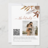 テラコッタ離れラストボホフローラ秋の結婚式 招待状 (裏面)