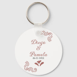 テラコッタ黒スペインのい結婚素朴な夫婦は キーホルダー