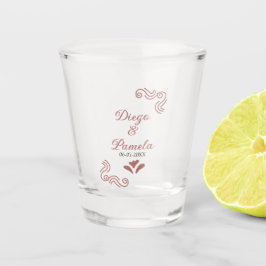 テラコッタ黒スペインのい結婚素朴な夫婦は ショットグラス