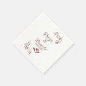 テラコッタ黒スペインのい結婚素朴な夫婦は スタンダードカクテルナプキン (角)