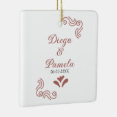 テラコッタ黒スペインのい結婚素朴な夫婦は セラミックオーナメント (右)