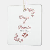 テラコッタ黒スペインのい結婚素朴な夫婦は セラミックオーナメント (左)