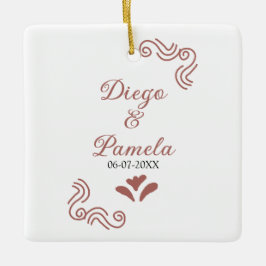 テラコッタ黒スペインのい結婚素朴な夫婦は セラミックオーナメント