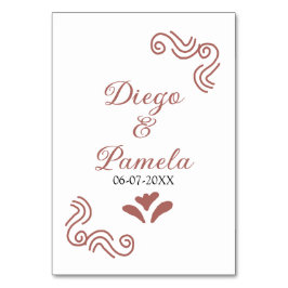 テラコッタ黒スペインのい結婚素朴な夫婦は テーブルナンバー