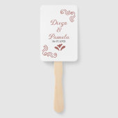 テラコッタ黒スペインのい結婚素朴な夫婦は ハンドファン (裏面)