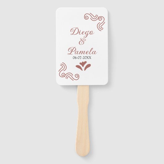 テラコッタ黒スペインのい結婚素朴な夫婦は ハンドファン (正面)