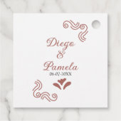 テラコッタ黒スペインのい結婚素朴な夫婦は フェイバータグ (裏面)