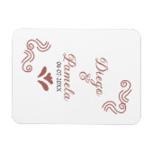 テラコッタ黒スペインのい結婚素朴な夫婦は マグネット (横)