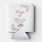 テラコッタ黒スペインのい結婚素朴な夫婦は 缶クーラー (裏面)