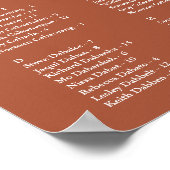 テラコッタ200名結婚の座席表 ポスター (角)