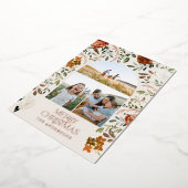 テラコッタ3写真植物学エレガントのアーチ休日 箔シーズンカード