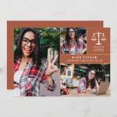 テラコッタ3写真法学校卒業会 招待状 (正面/裏面)