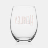 テラコッタ3Dミニマリストモダン名 ステムなしワイングラス (裏面)